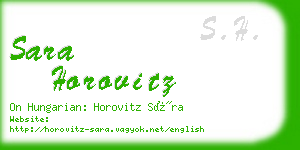 sara horovitz business card